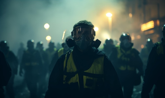 Des manifestants en gilets jaunes