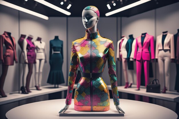 Un mannequin de mode dans une vitrine