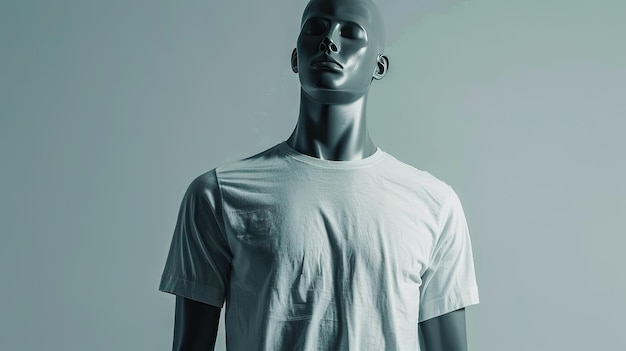 mannequin en T-shirt blanc blanc isolé