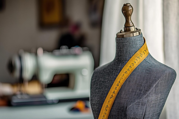 Photo un mannequin de tailleur avec un ruban à mesurer