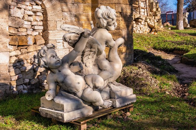 Manoir de Kuris en ruine ou château de Kuris dans le village de Petrovka, région d'Odessa, Ukraine.