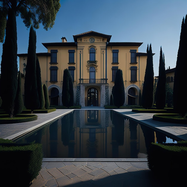 Manoir de style colonial à la lumière du jour