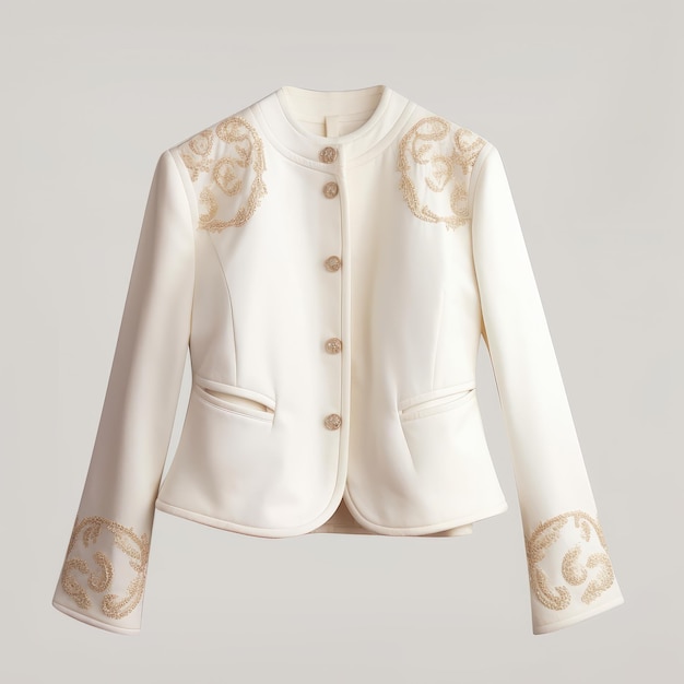 Manteau blanc isolé sur fond blanc