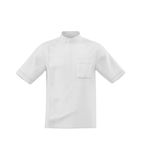 manteau de chef avec un uniforme de poche sur fond blanc