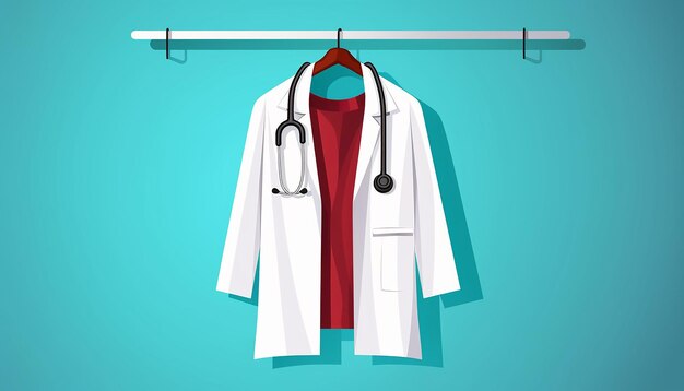 Photo un manteau de médecin et un stéthoscope