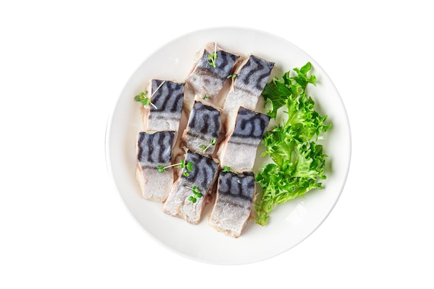 Maquereau salé poisson repas de fruits de mer snack copie espace arrière-plan alimentaire rustique