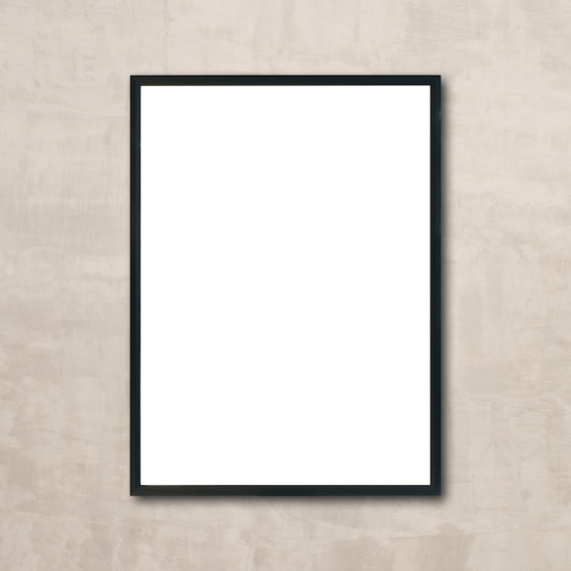 Une maquette d'affiche blanche accrochée au mur de la pièce