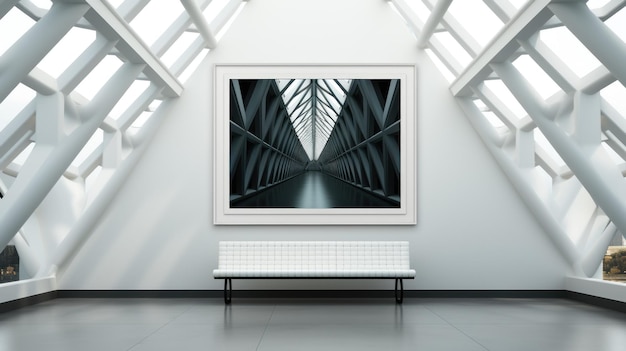 Une maquette d'art de cadre futuriste minimaliste