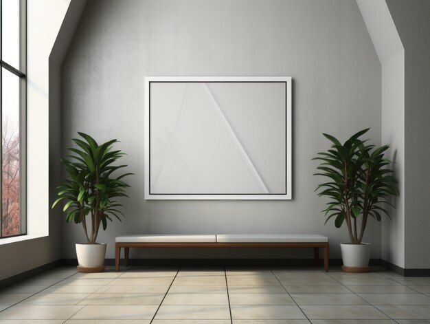 Maquette d'art mural minimal générée par AI