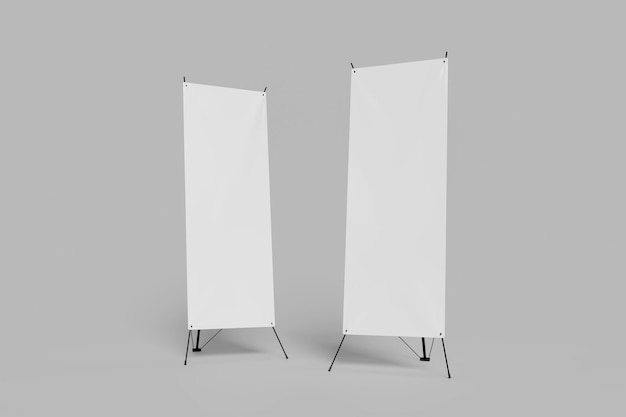 Une maquette de bannière en blanc