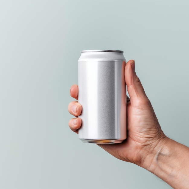 Photo une maquette de boîte à soda vide avec un design de précision minimaliste