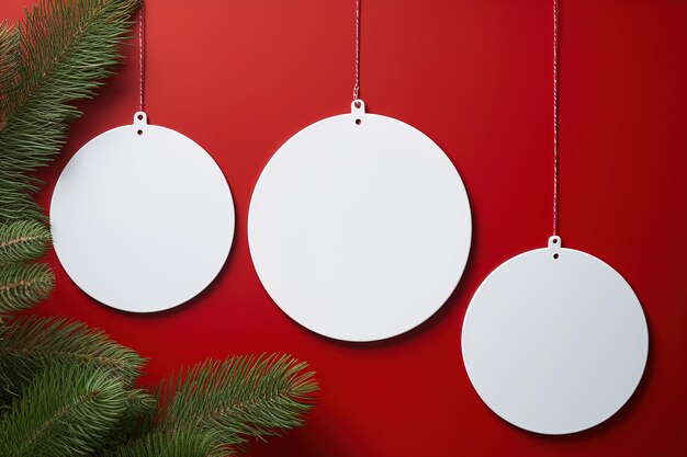 Photo une maquette de boules de noël