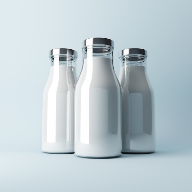 Maquette de bouteille de lait