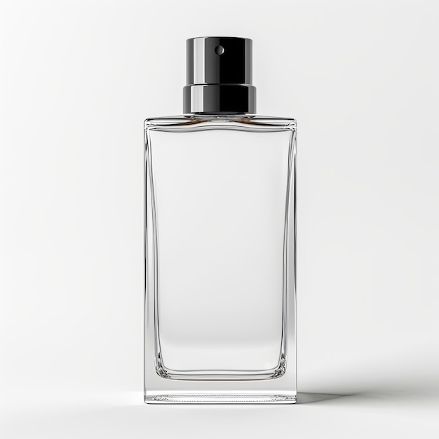 maquette d'une bouteille de parfum dans une scène minimaliste