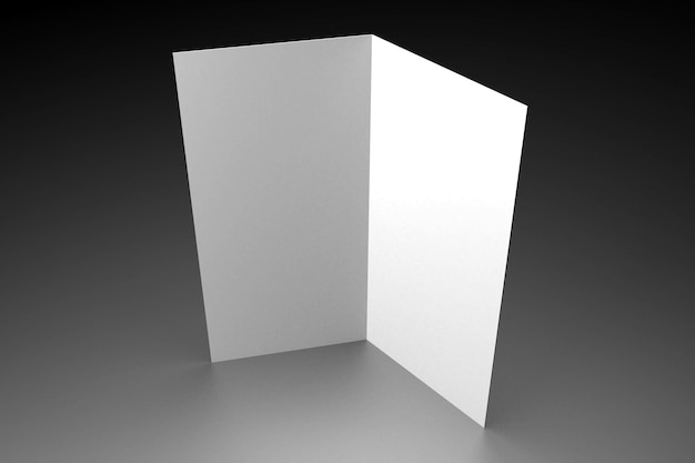 Maquette de brochure DL sur fond gris