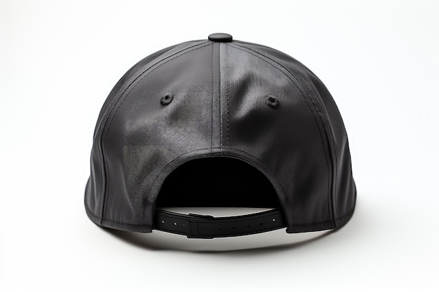 Une maquette de casquette noire sur fond blanc