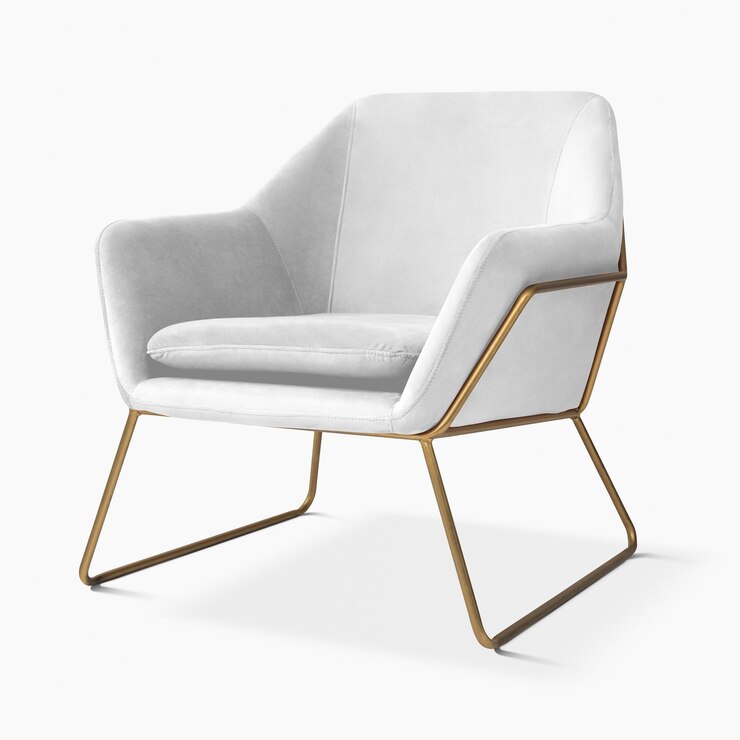 Photo une maquette de chaise en velours de luxe