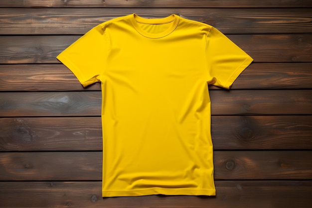 Photo maquette de chemise jaune maquette de camisette freepik couleur t-shirt maquette de t-shirt ordinaire pour photoshop