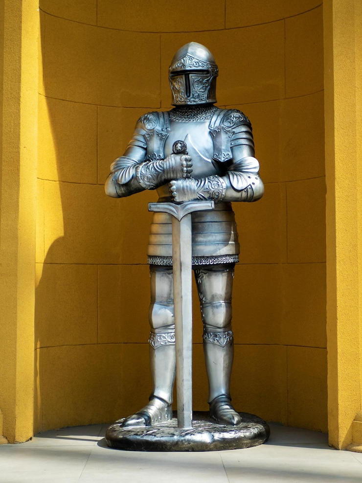 Photo maquette d'un chevalier en armure
