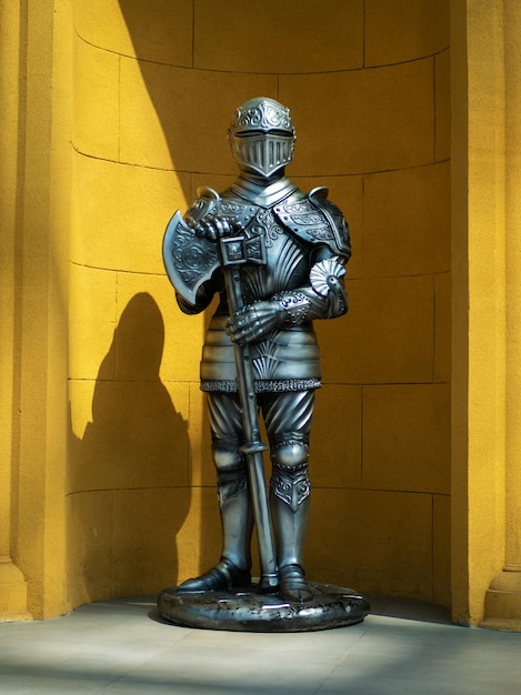 Photo maquette d'un chevalier en armure