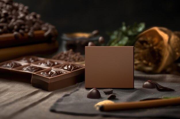 Maquette de chocolat générée par l'IA