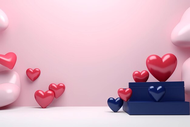 une maquette avec un cœur pour la Saint-Valentin un modèle de carte postale romantique