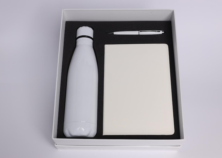 Photo maquette de coffret cadeau d'entreprise personnalisé