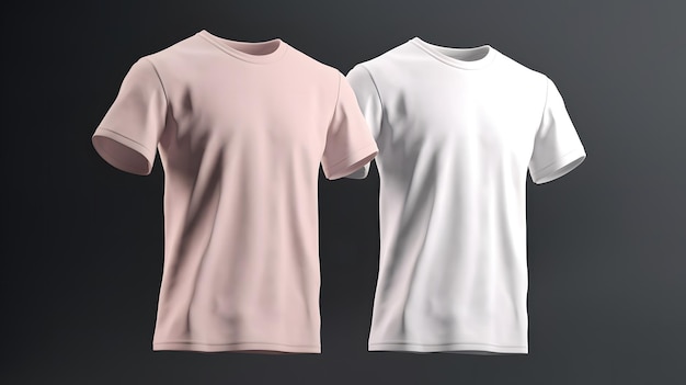 Maquette de deux t-shirts unis