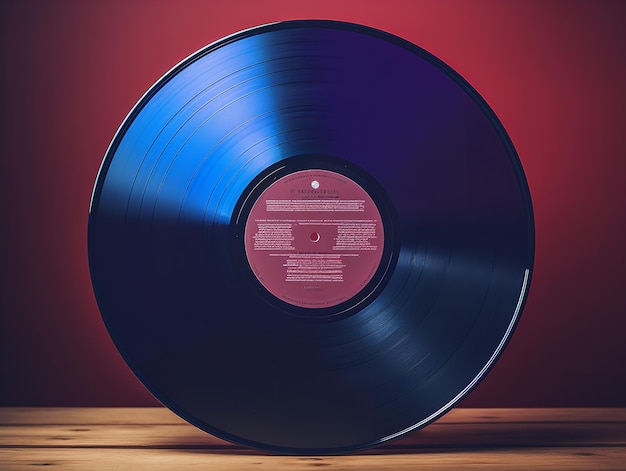 Une maquette de disque vinyle vintage générée par l'IA pour les amateurs de musique