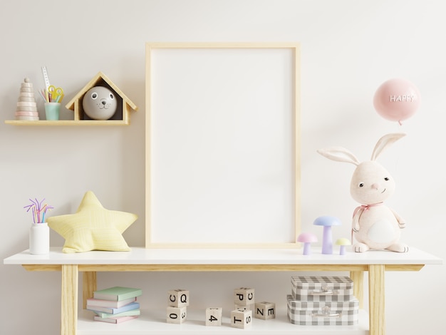 Maquette du cadre de l'affiche dans la chambre des enfants, la chambre des enfants, la maquette de la pépinière