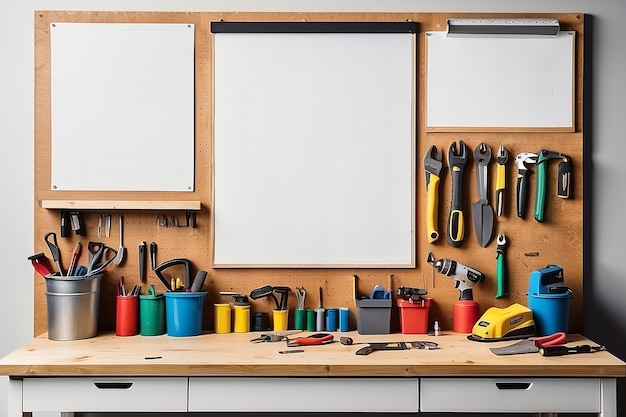 La maquette du tableau d'outils de votre atelier de garage spatial