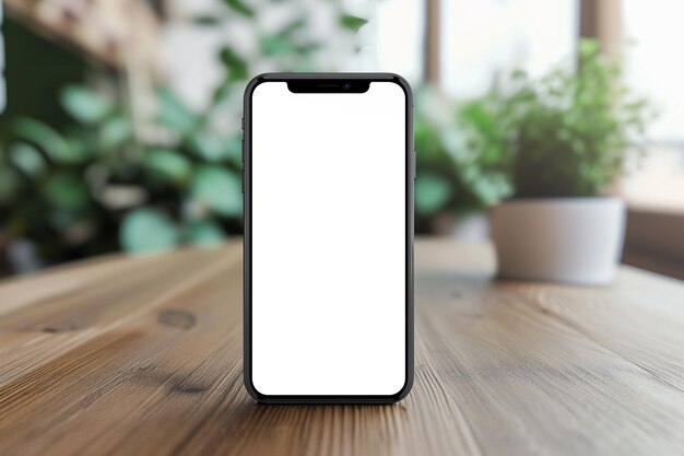 Photo une maquette d'écran vide réaliste d'un smartphone