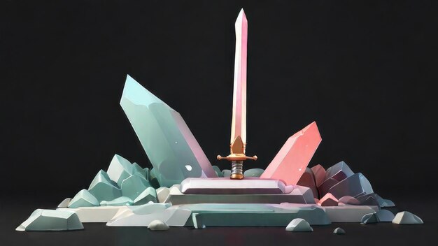 Une maquette d'épée 3D