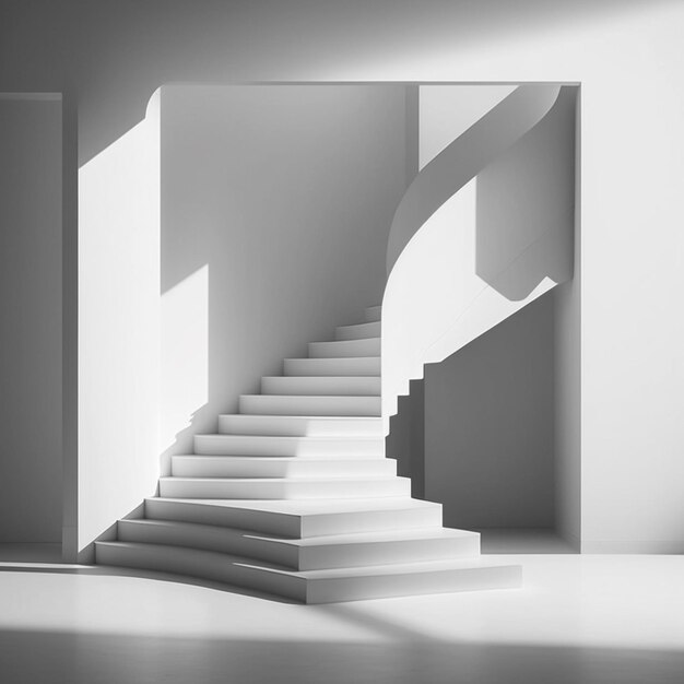 maquette d'escalier blanc