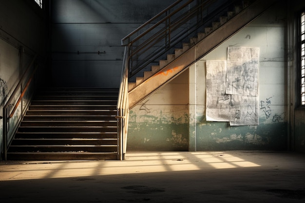 Maquette d'escalier moderne créée avec l'IA générative