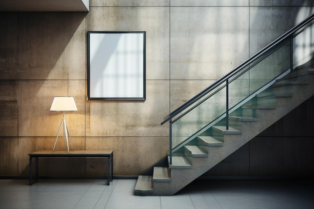 Maquette d'escalier moderne créée avec l'IA générative