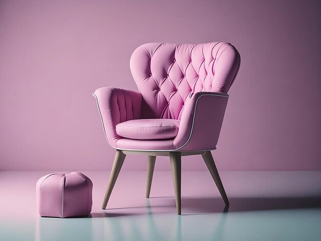 maquette de fauteuil rose