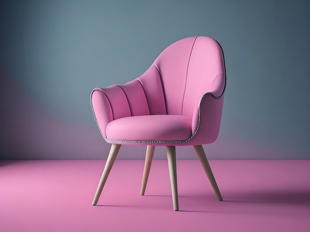 maquette de fauteuil rose