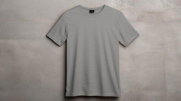 Maquette de fond de tshirt gris uni