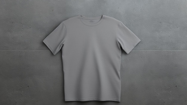 Maquette de fond de tshirt gris uni