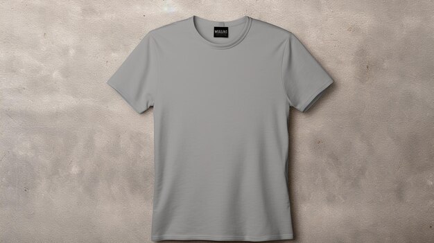 Maquette de fond de tshirt gris uni