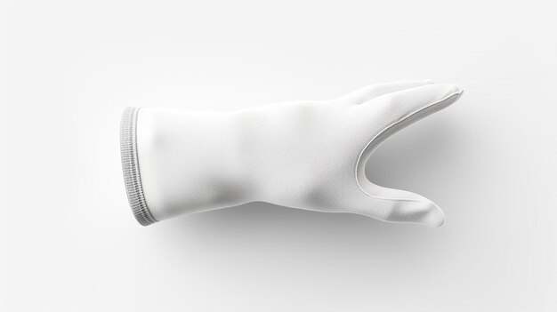 Photo maquette de gants de cyclisme blanc ordinaire