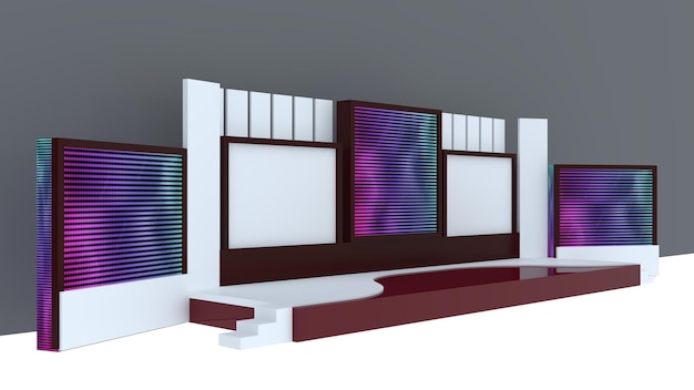 Maquette d'illustration 3d de conception de scène d'événement pour toute utilisation d'événement