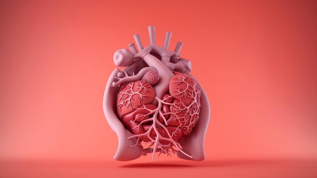 Maquette d'illustration 3D du système organique humain Anatomie Uri excréteur nerveux circulatoire digestif