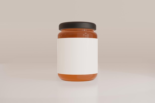 Une maquette d'image d'une bouteille de miel
