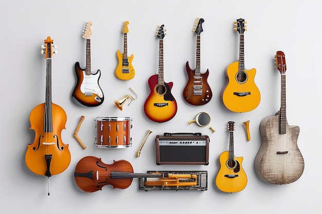 Une maquette d'instruments de musique