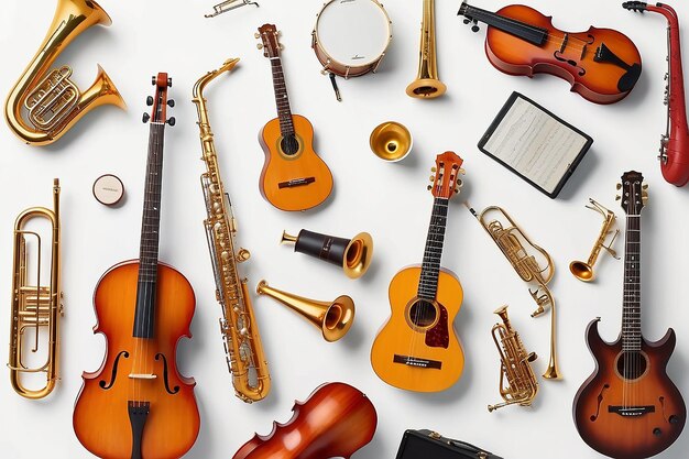 Une maquette d'instruments de musique