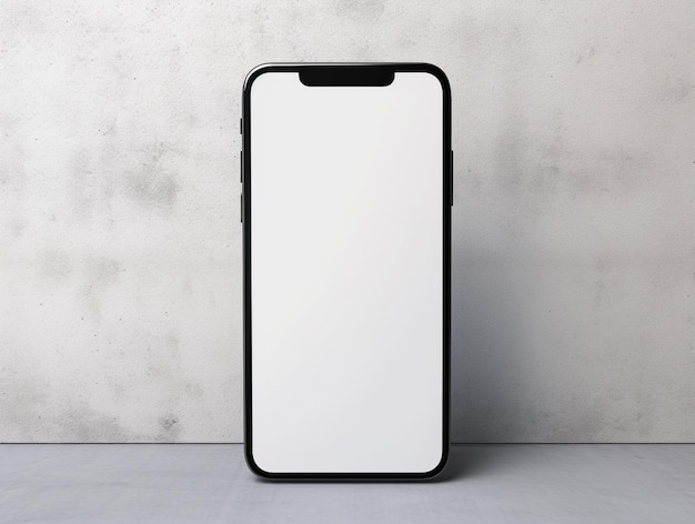 Une maquette d'iPhone à écran vide