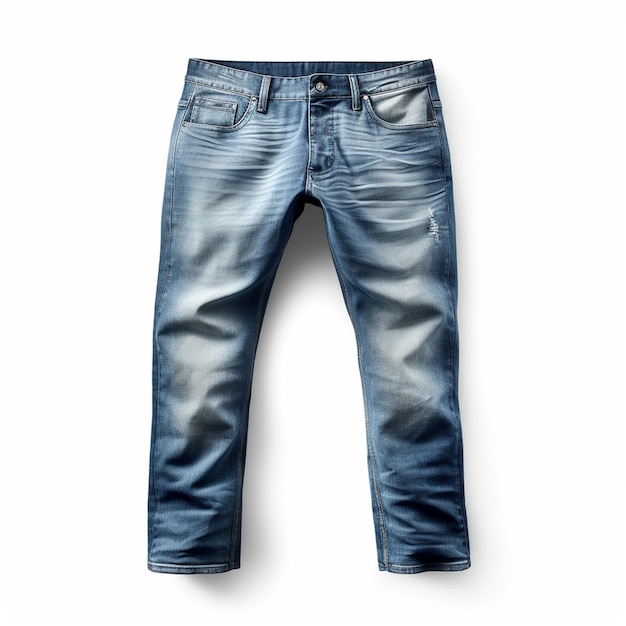 maquette de jeans homme pent avec fond blanc