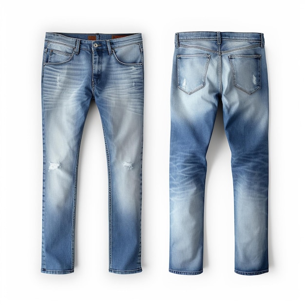 maquette de jeans homme pent avec fond blanc